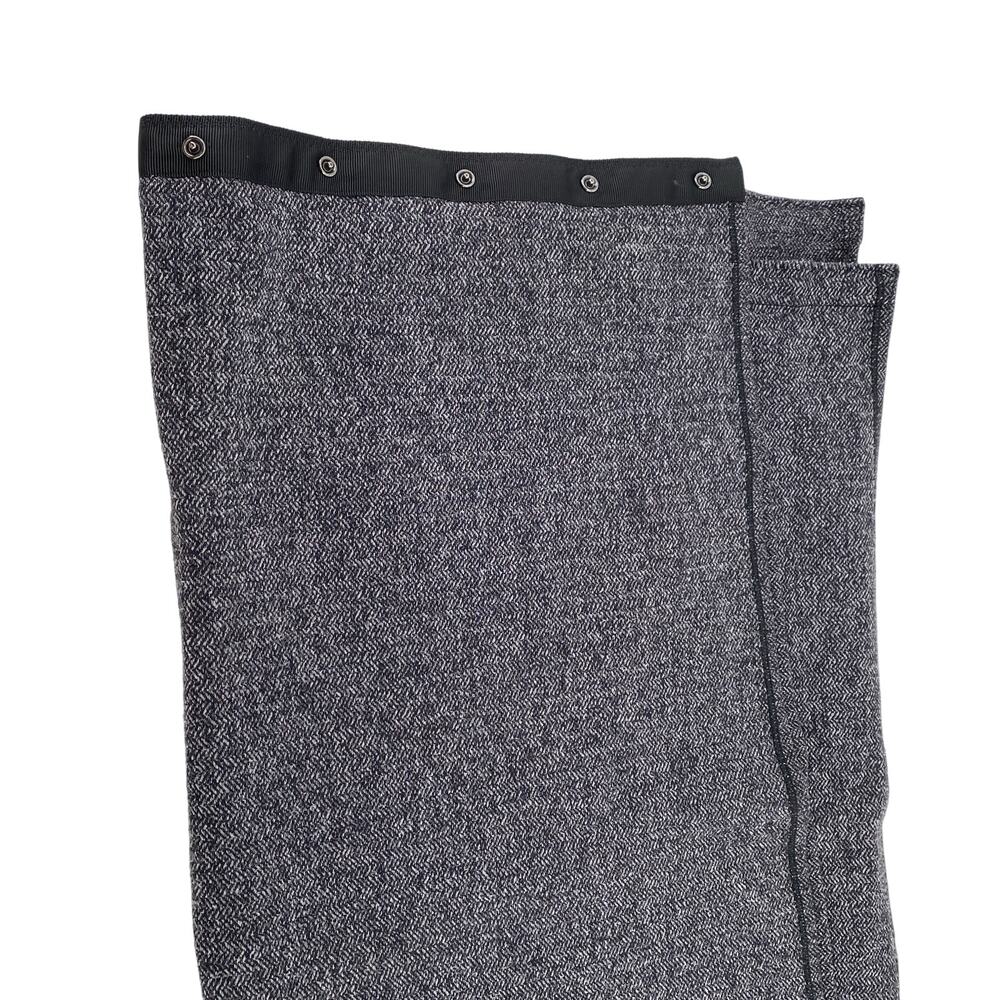 Lululemon Vinyasa black grey heather tweed chevron wrap scarf snap close